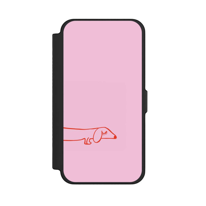 iPhone 12 Pro Max NIVOflip Dachshund Illustration Pink