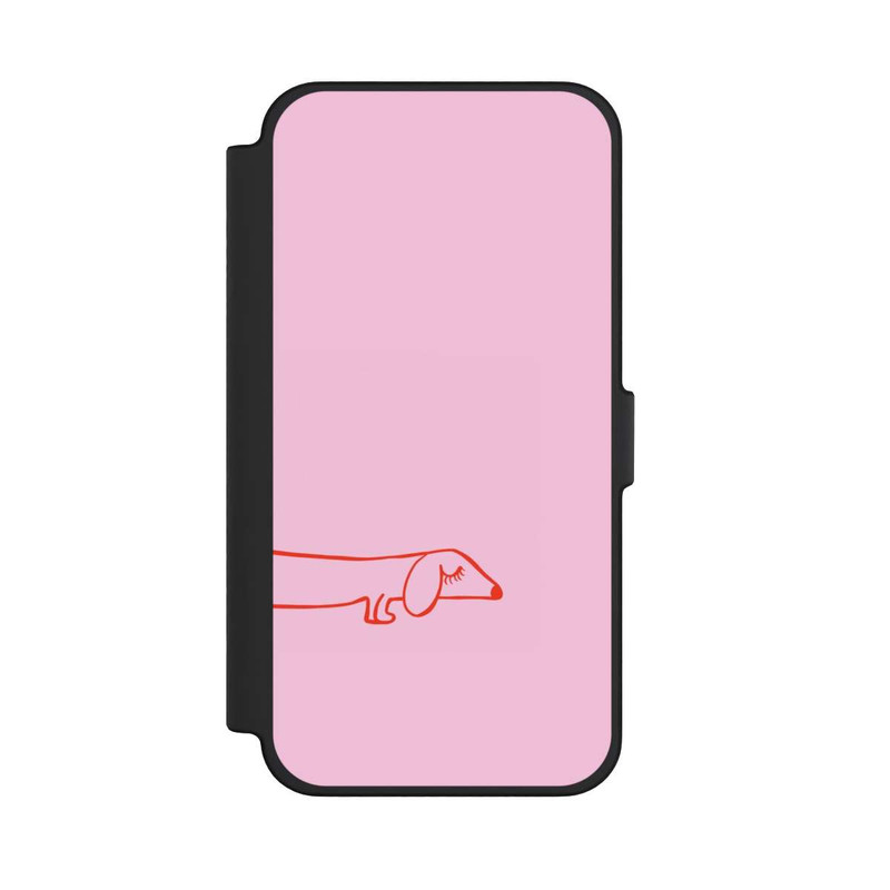 iPhone 12 Pro Max NIVOflip Dachshund Illustration Pink