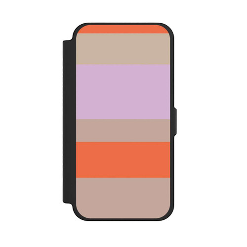 Apple iPhone 12 Pro Max NIVOflip Moca Lila Orange Stripes