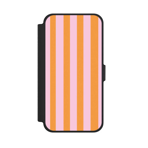 Apple iPhone 12 Pro Max NIVOflip Orange Rosa Streifen