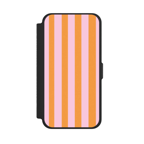 Apple iPhone 12 Pro Max NIVOflip Orange Rosa Streifen