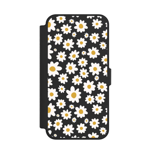 Apple iPhone 12 Pro Max NIVOflip Daisy Flower Seamless Pattern Transparent