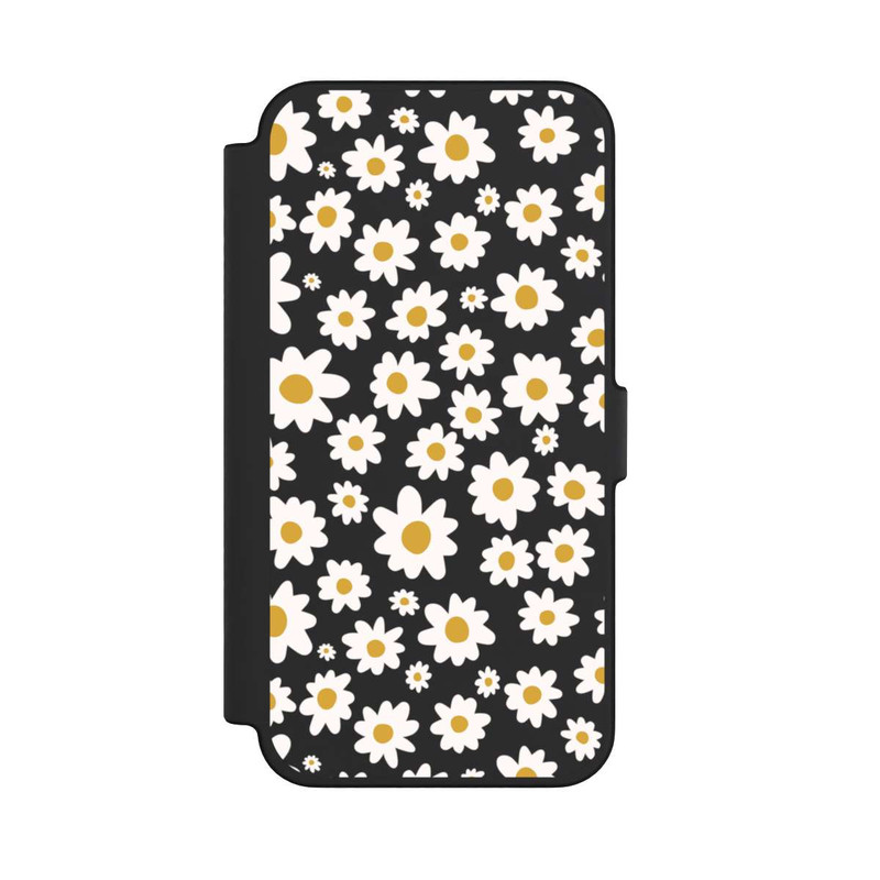 iPhone 12 Pro Max NIVOflip Daisy Flower Seamless Pattern Transparent