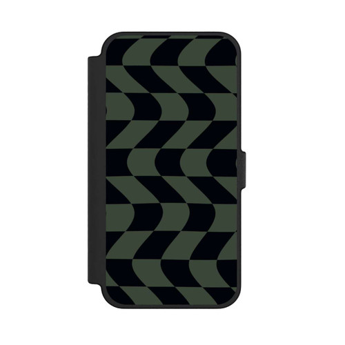 Apple iPhone 12 Pro Max NIVOflip Checked Pattern Green Black