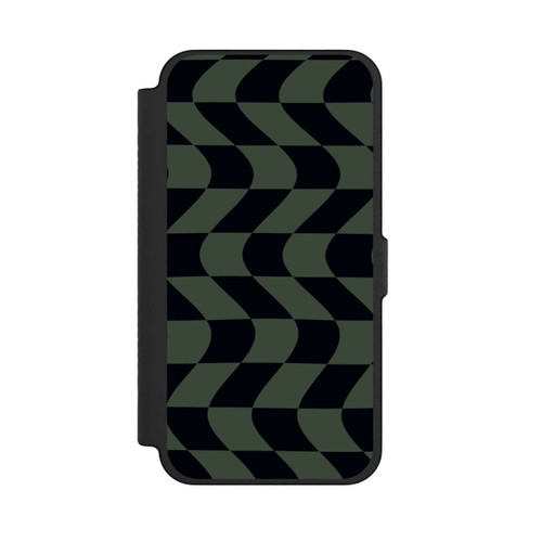 Apple iPhone 12 Pro Max NIVOflip Checked Pattern Green Black