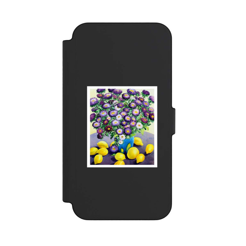 iPhone 12 Pro Max NIVOflip Purple Asters and Lemons by Christopher Ryland