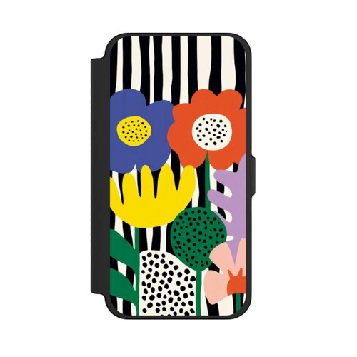 Apple iPhone 12 Pro Max NIVOflip Flowers Striped Background