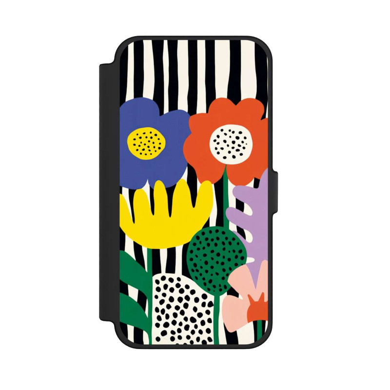 iPhone 12 Pro Max NIVOflip Flowers Striped Background