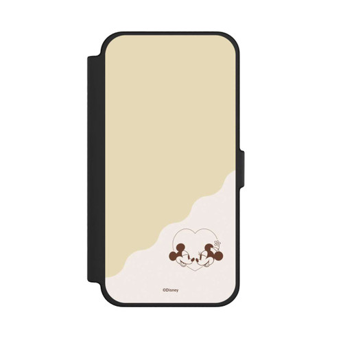 Apple iPhone 12 Pro Max NIVOflip Mickey and Minnie Love Heart Beige