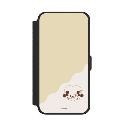 Apple iPhone 12 Pro Max NIVOflip Mickey and Minnie Love Heart Beige