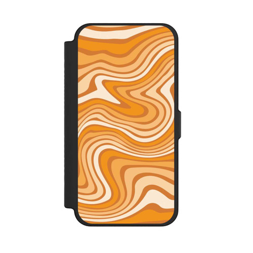 Apple iPhone 12 Pro Max NIVOflip Wellenmuster Orange