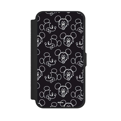 Apple iPhone 12 Pro Max NIVOflip Disney Mickey Muster Schwarz