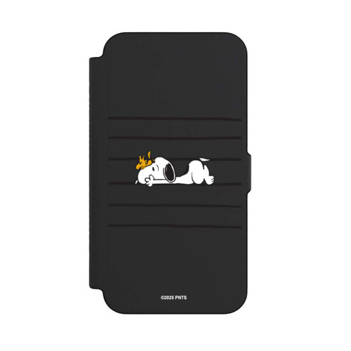 Apple iPhone 12 Pro Max NIVOflip Snoopy Woodstock Streifen Peanuts Transparent