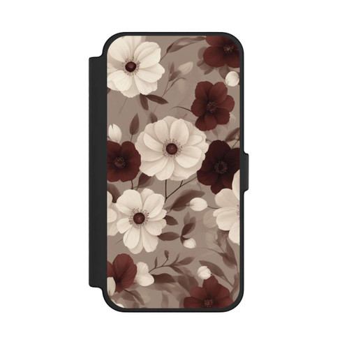 Apple iPhone 12 Pro Max NIVOflip Negative Flower Bordeaux White with AI
