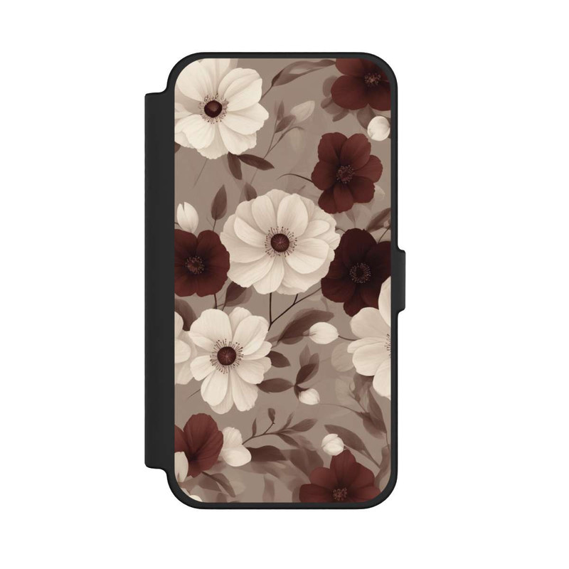 iPhone 12 Pro Max NIVOflip Negative Flower Bordeaux White with AI