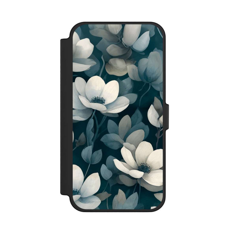 iPhone 12 Pro Max NIVOflip Negative Flower Petrol White with AI
