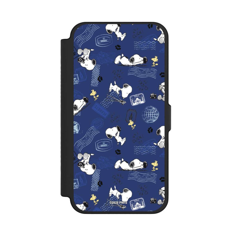 iPhone 12 Pro Max NIVOflip Peanuts Travel Stamps Pattern Blue