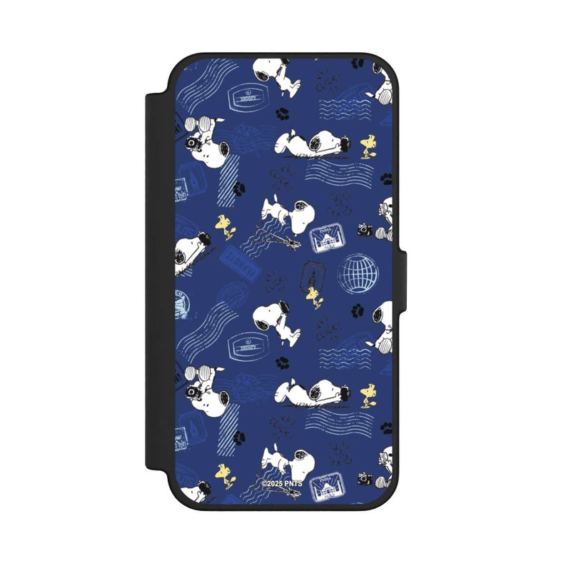 iPhone 12 Pro Max NIVOflip Peanuts Travel Stamps Pattern Blue