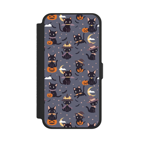 Apple iPhone 12 Pro Max NIVOflip Cute Halloween Witch Cats and Pumpkins