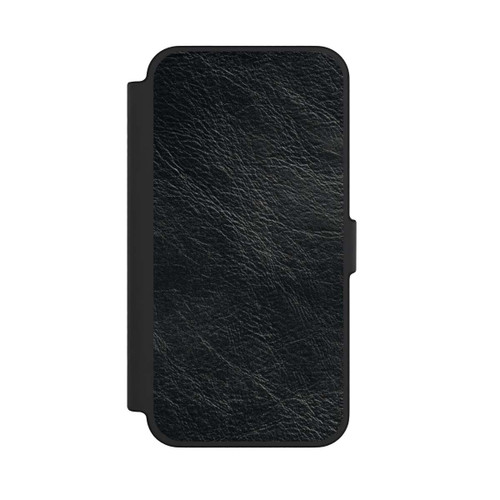 Apple iPhone 12 Pro Max NIVOflip Schwarzer Lederlook Hintergrund
