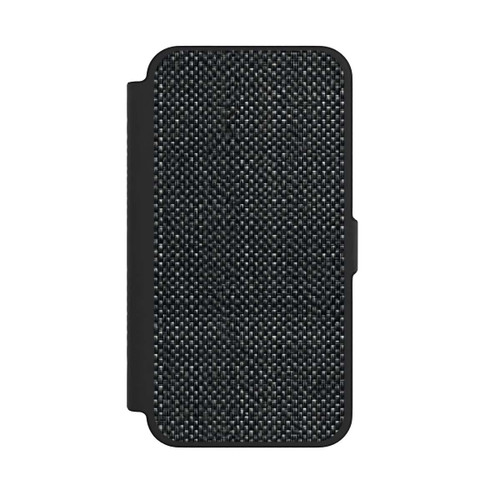 Apple iPhone 12 Pro Max NIVOflip Abstrakter schwarzer Stoff
