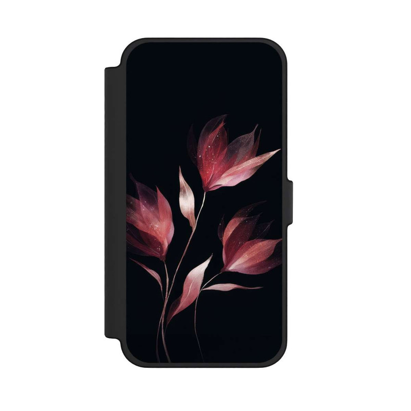 iPhone 12 Pro Max NIVOflip Burgunderrote Blume Negativ