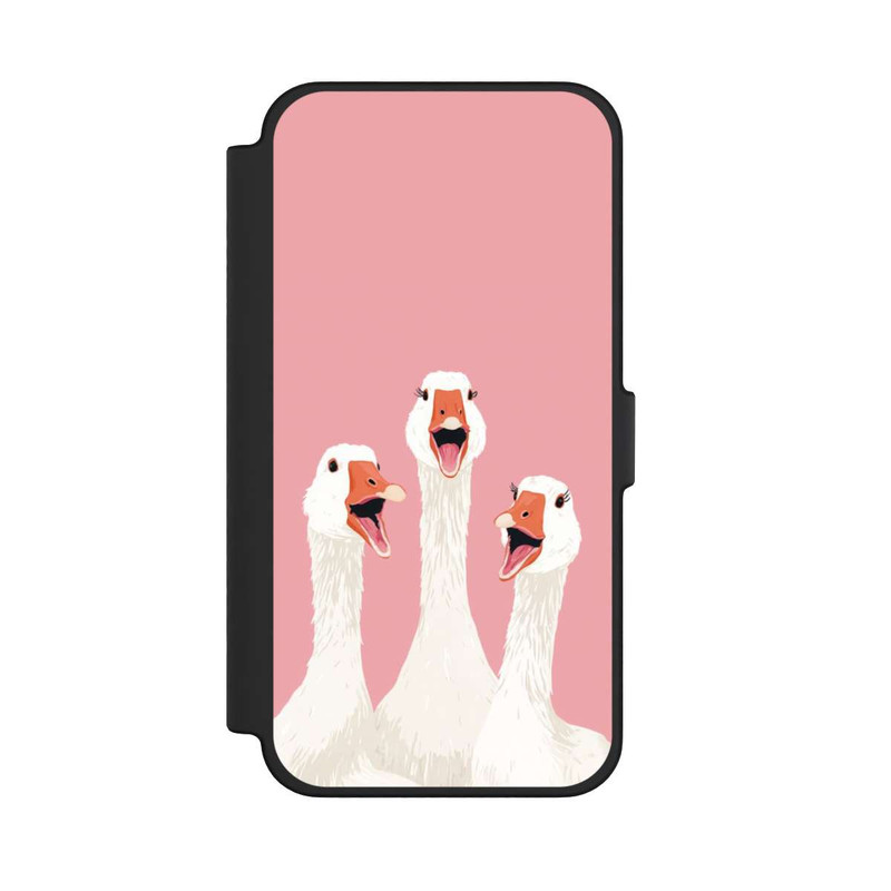 iPhone 12 Pro Max NIVOflip Three Geese Pink with AI