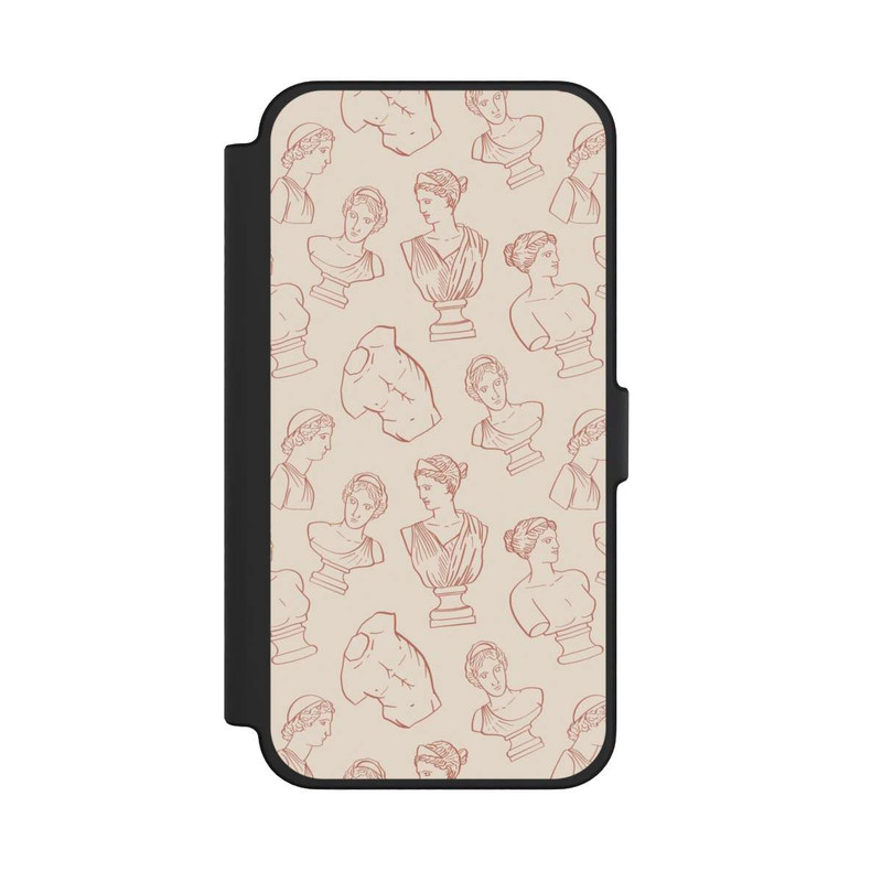 iPhone 12 Pro Max NIVOflip Griechische Büsten Art-Déco Braun