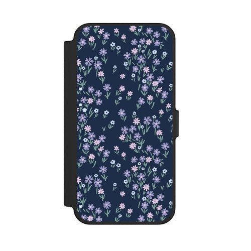 Apple iPhone 12 Pro Max NIVOflip Dark Blue Floral Theme