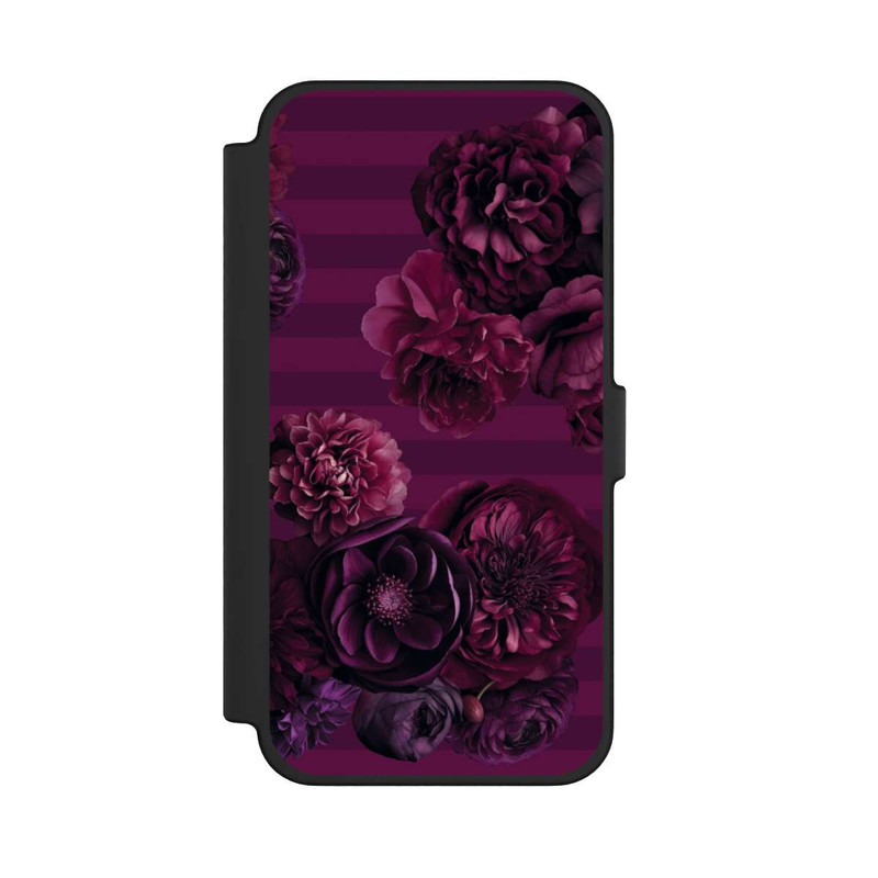 iPhone 12 Pro Max NIVOflip Majestic Baroque Blossom Dream Burgundy Pink mit KI