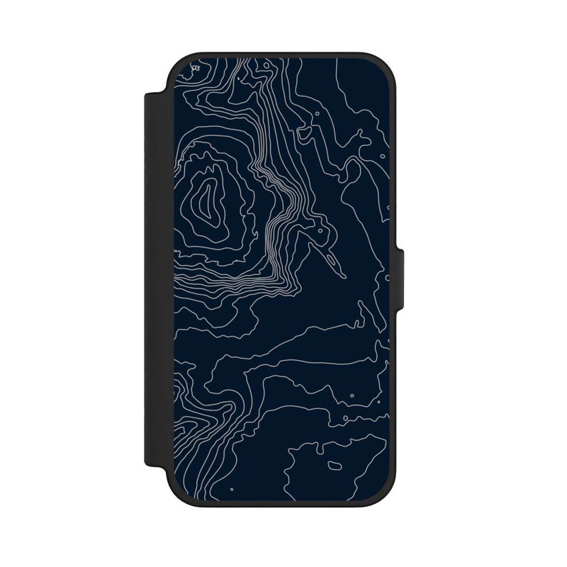 iPhone 12 Pro Max NIVOflip Berg Höhenlinien Dunkel