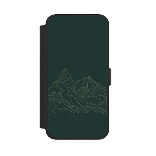 Apple iPhone 12 Pro Max NIVOflip Berg Line Art Grün