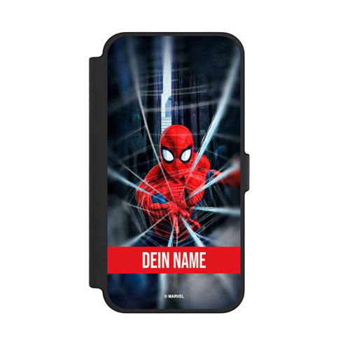 Apple iPhone 12 Pro Max NIVOflip Spiderman Webs in Action Personalisierbar