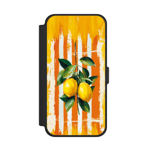 Apple iPhone 12 Pro Max NIVOflip Summer Lemons on Stripes with AI