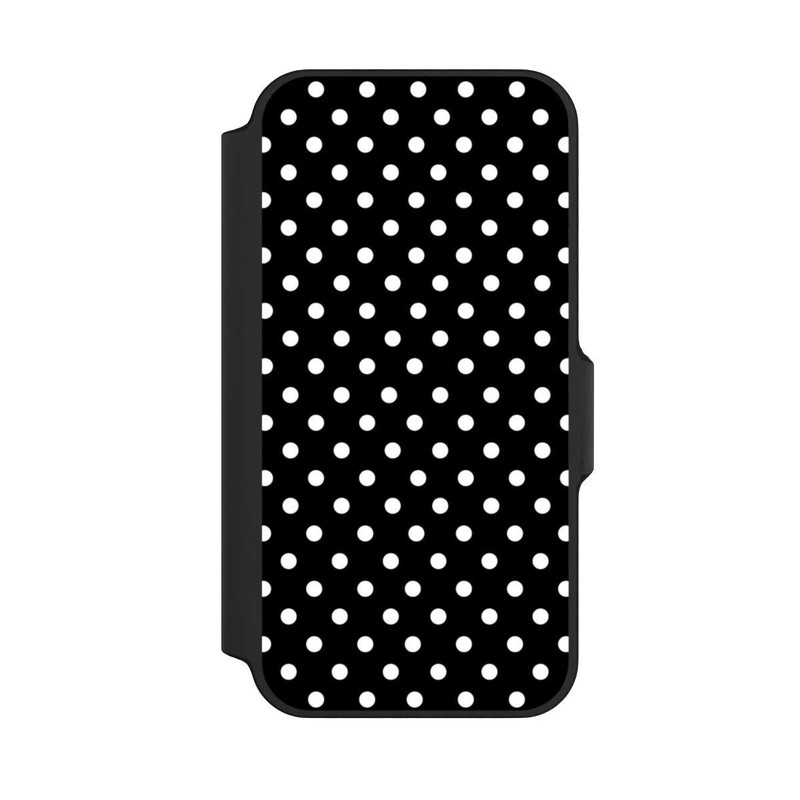 iPhone 13 Mini NIVOflip Polka Dots Schwarz und Weiß