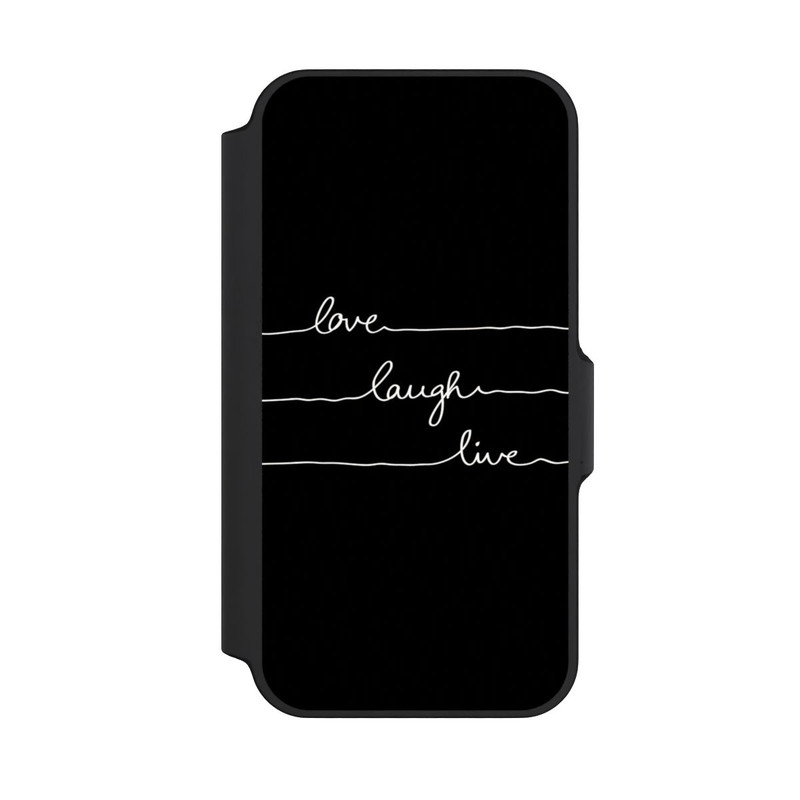 iPhone 13 Mini NIVOflip Love Laugh Live white/black