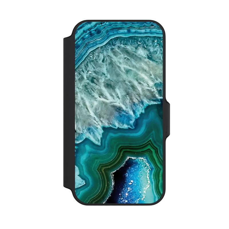 iPhone 13 Mini NIVOflip Kristall Achat Grün