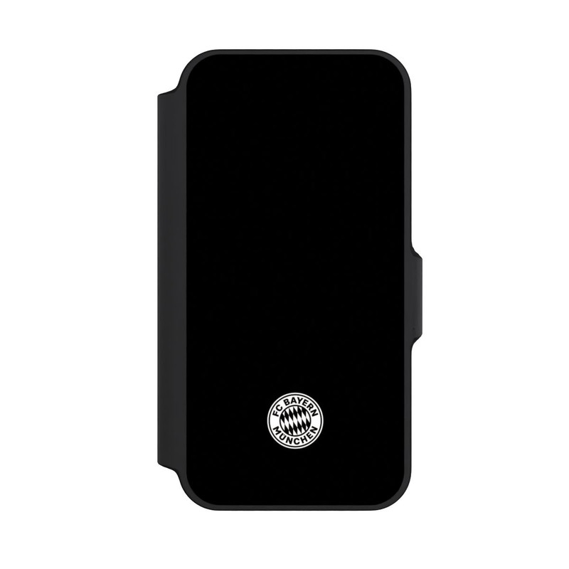 iPhone 13 Mini NIVOflip Klassisches FCB Logo Klein - Weiß auf Schwarz