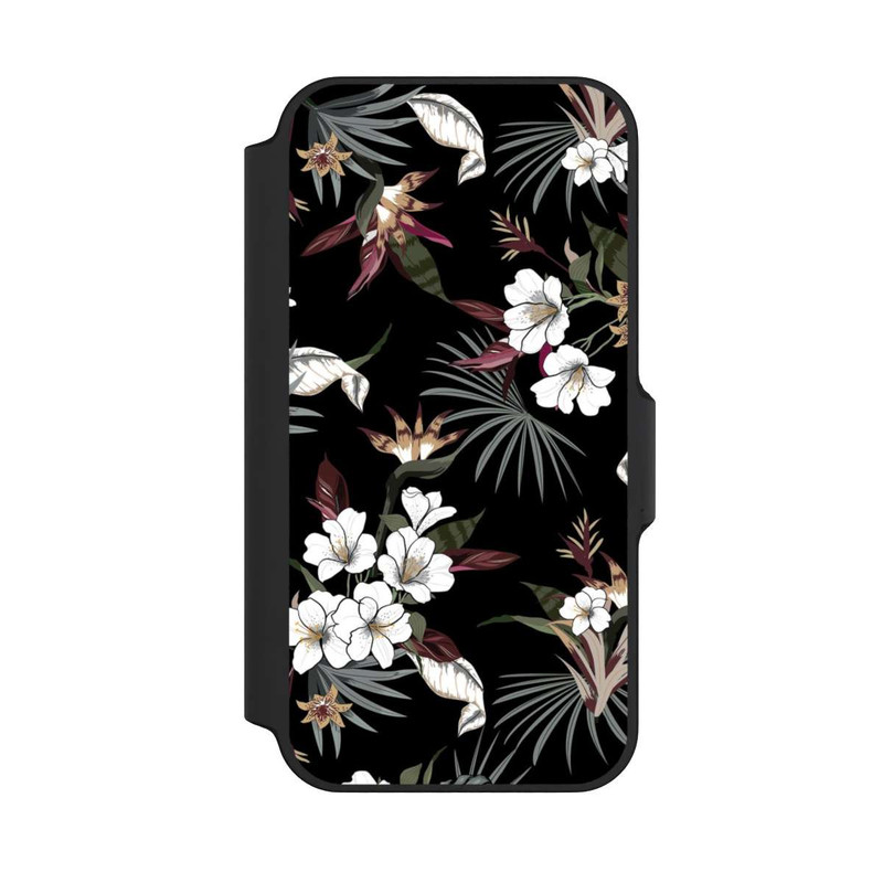 iPhone 13 Mini NIVOflip Flowers Black