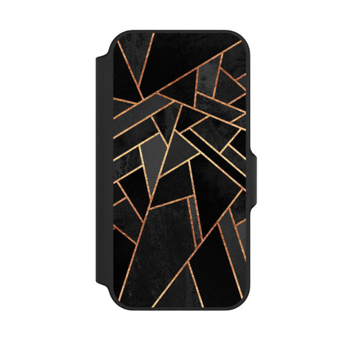 Apple iPhone 13 Mini NIVOflip Schwarze Nacht Gold Druck