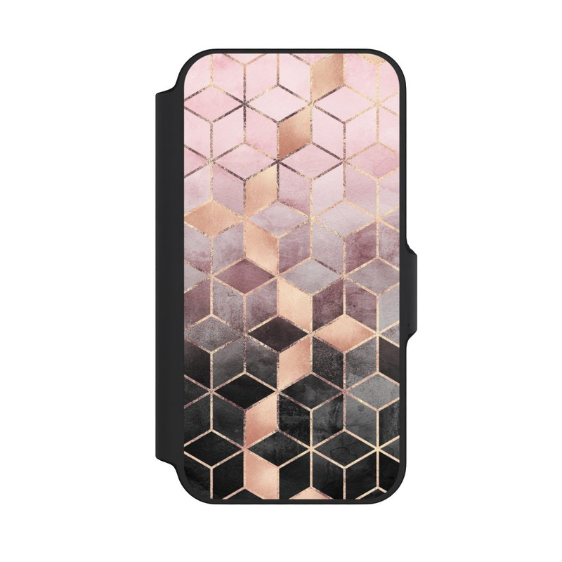 iPhone 13 Mini NIVOflip Pink-grauer Farbverlauf Würfel Druck