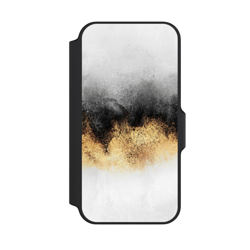 iPhone 13 Mini NIVOflip Grauer Himmelstaub Golddruck