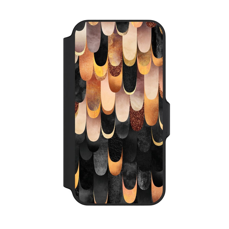 iPhone 13 Mini NIVOflip Gefiedertes Kupfer und Schwarz