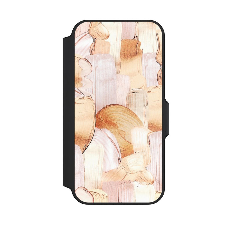 iPhone 13 Mini NIVOflip White/Gold Brush Pattern