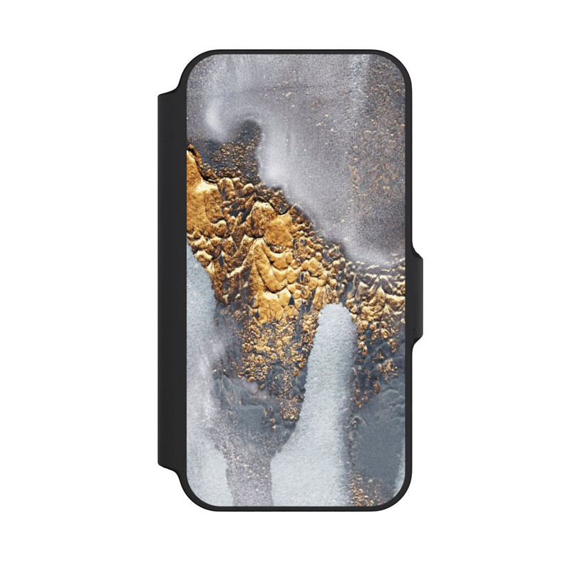 iPhone 13 Mini NIVOflip Concrete Gold Glitter Look