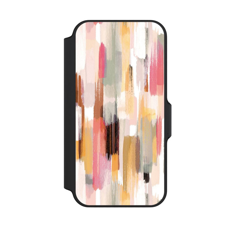 iPhone 13 Mini NIVOflip Abstrakte Pinselstriche Herbsttöne