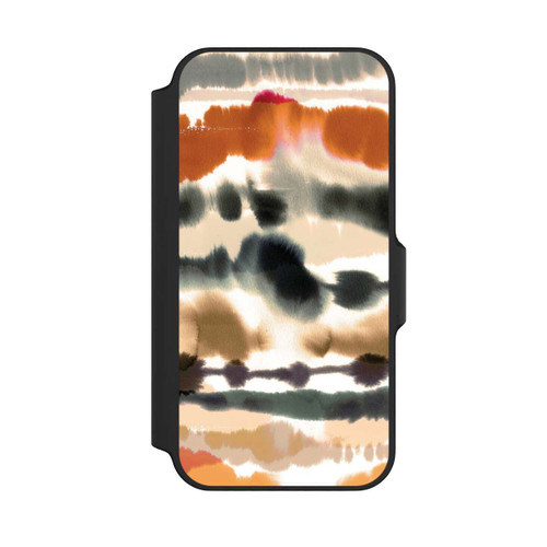 Apple iPhone 13 Mini NIVOflip Weiche nautische Aquarelllinien Orange