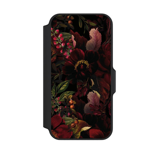 Apple iPhone 13 Mini NIVOflip Dunkle Rote Vintage Barock Rosen