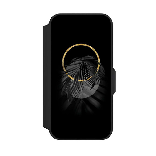 Apple iPhone 13 Mini NIVOflip tropische Blätter schwarz