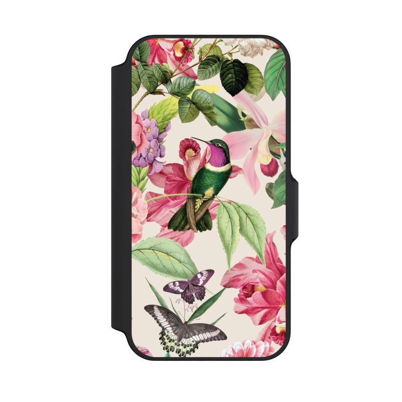 iPhone 13 Mini NIVOflip Kolibris und Rosen Muster